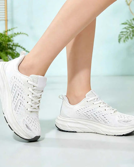 Pantofi sport de dama, 0144, usori, din material textil, Alb OEM