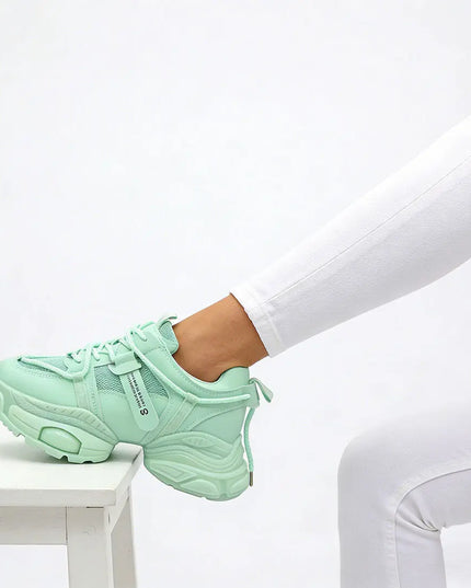 Pantofi sport De dama ,cu insertii de plasa,D1348,Verde deschis OEM