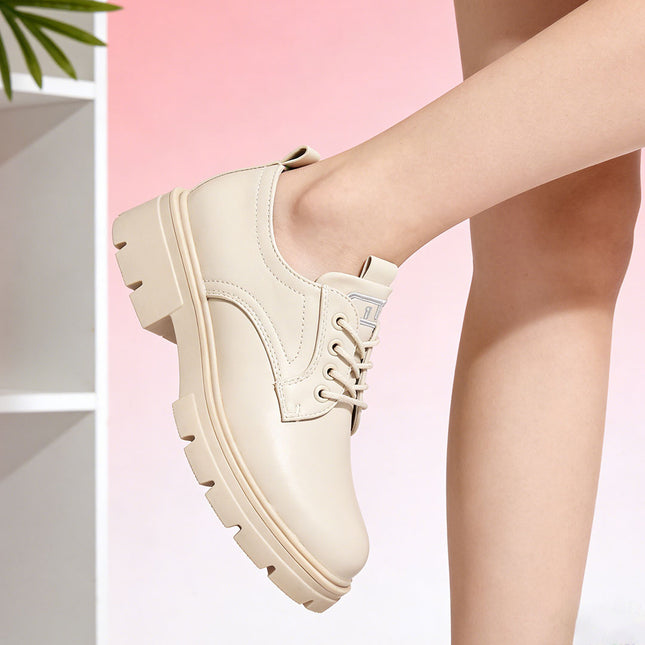 Pantofi casual de dama din piele ecologica, P1293 - Bej