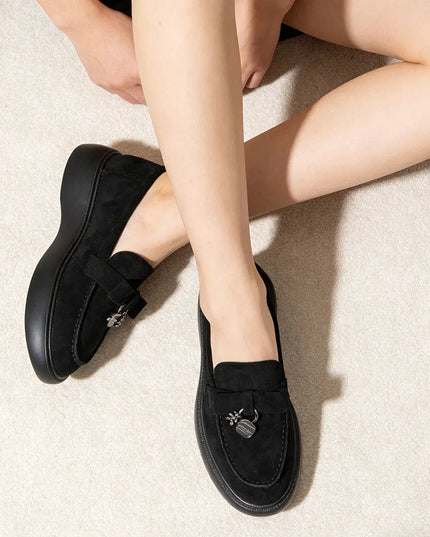 Pantofi casual de dama,Din piele ecologica intoarsa,P1251,Negru OEM