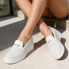 Pantofi casual de dama,Din piele ecologica,P1281,Alb