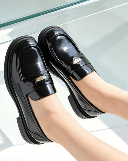 Pantofi casual de dama din piele ecologica, P1274 - Negru
