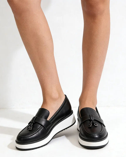 Pantofi casual de dama,Din piele ecologica,P1240,Negru OEM
