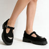 Pantofi casual de dama,Din piele ecologica intoarsa,P1278,Negru