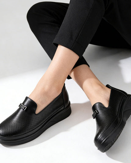 Pantofi casual de dama,Din piele ecologica,P1281,Negru