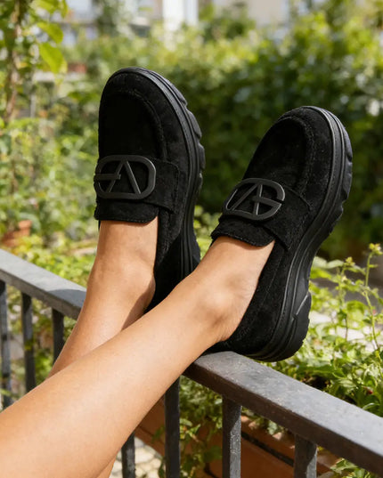 Pantofi casual de dama,Din piele ecologica intoarsa,1297,Negru OEM