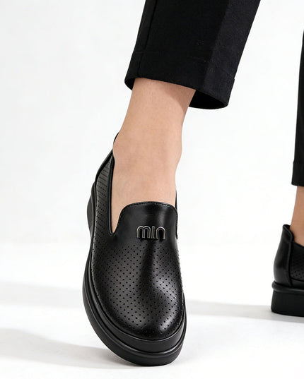 Pantofi casual de dama,Din piele ecologica,P1281,Negru
