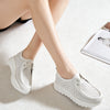 Pantofi casual de dama,Din piele ecologica,P1283,Alb