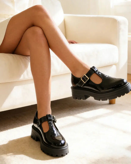 Pantofi casual de dama,Din piele ecologica,P1250,Negru OEM