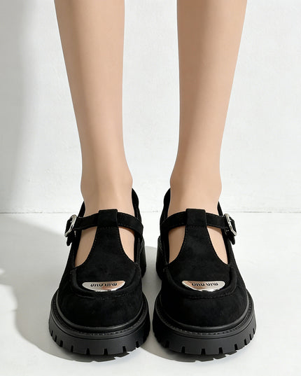 Pantofi casual de dama din piele ecologica intoarsa, P1278 - Negru