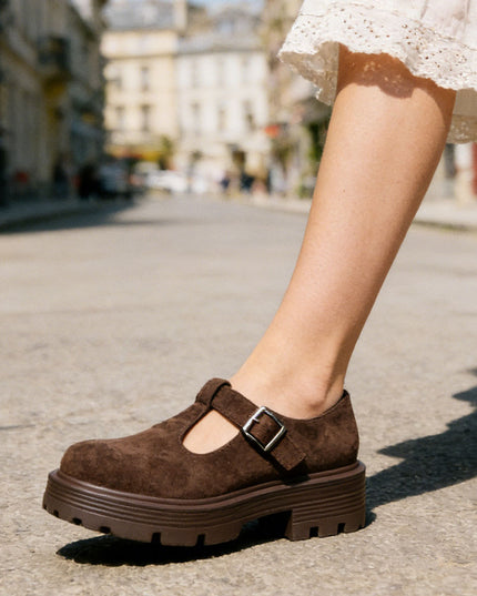 Pantofi casual de dama din piele ecologica, P1249 - Maro