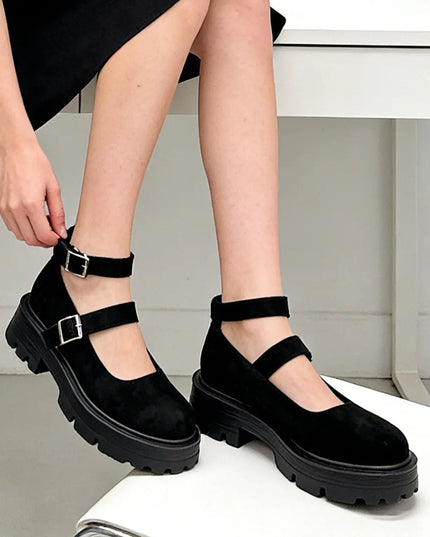 Pantofi casual de dama,Din piele ecologica intoarsa,P1244,Negru OEM