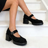 Pantofi casual de dama,Din piele ecologica intoarsa,P1257, Negru