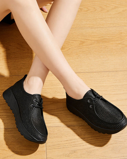 Pantofi casual de dama din piele ecologica, P1283 - Negru