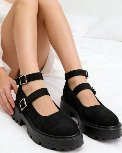 Pantofi casual de dama,Din piele ecologica intoarsa,P1244,Negru OEM