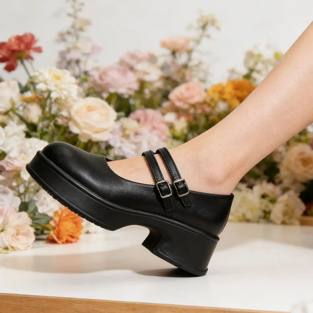 Pantofi casual de dama,Din piele ecologica,P1252, Negru OEM
