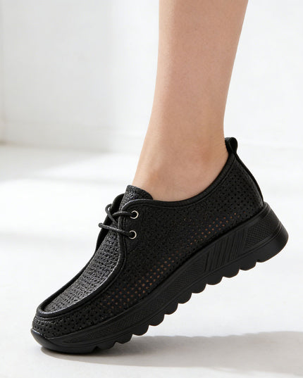 Pantofi casual de dama din piele ecologica, P1283 - Negru