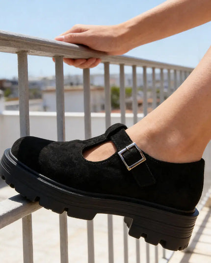 Pantofi casual de dama,Din piele ecologica intoarsa,P1249,Negru OEM