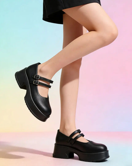 Pantofi casual de dama,Din piele ecologica,P1252, Negru OEM