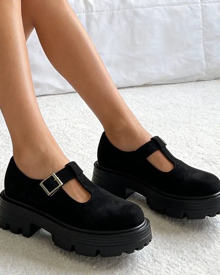 Pantofi casual de dama,Din piele ecologica intoarsa,P1249,Negru OEM