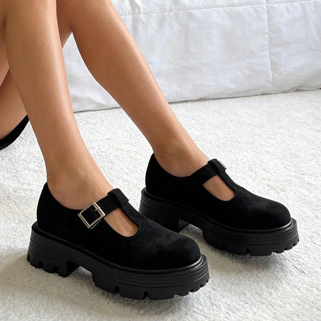 Pantofi casual de dama,Din piele ecologica intoarsa,P1249,Negru OEM
