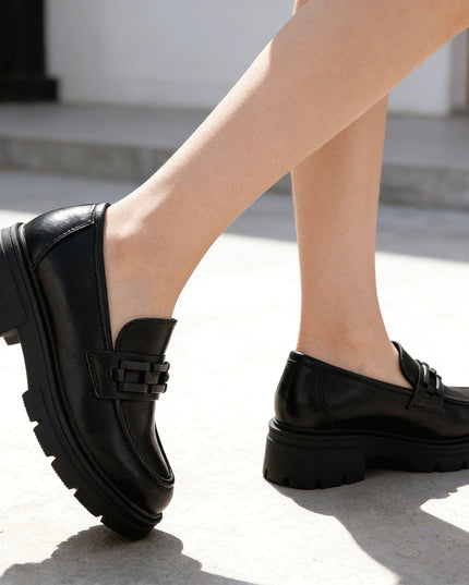 Pantofi casual de dama din piele ecologica, P1292 - Negru