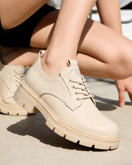Pantofi casual de dama din piele ecologica, P1293 - Bej