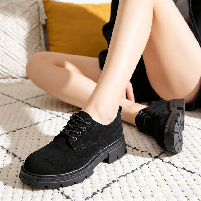 Pantofi casual de dama,Din piele ecologica intoarsa,P1284,Negru