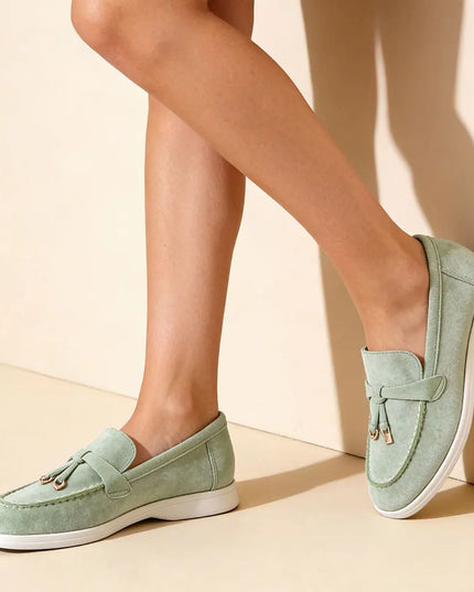 Pantofi casual de dama,Din piele ecologica intoarsa,P1242,Verde OEM