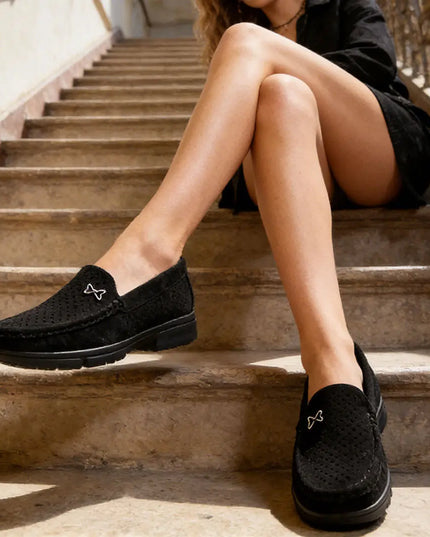 Pantofi casual de dama,Usor,Din piele ecologica,Cu Brant din piele Naturala,P2265,Negru OEM