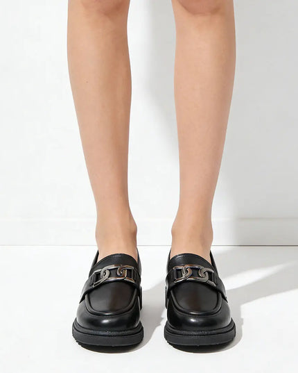 Pantofi casual de dama,Din piele ecologica,P1237,Negru OEM