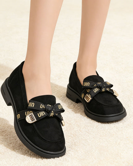Pantofi casual de dama din piele ecologica intoarsa, P1272 - Negru