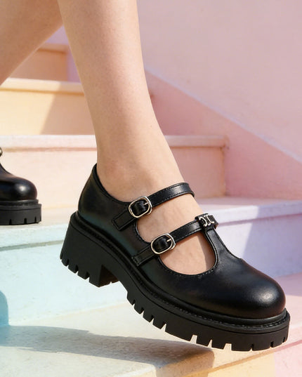 Pantofi casual de dama din piele ecologica, P1271 - Negru