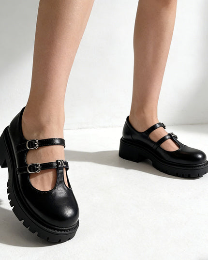 Pantofi casual de dama din piele ecologica, P1271 - Negru