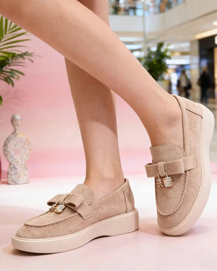 Pantofi casual de dama,Din piele ecologica intoarsa,P1251,Bej OEM