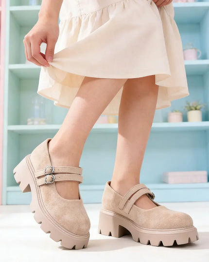Pantofi casual de dama,Din piele ecologica intoarsa,P1253, Bej OEM