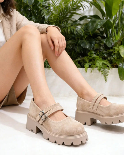 Pantofi casual de dama,Din piele ecologica intoarsa,P1253, Bej OEM