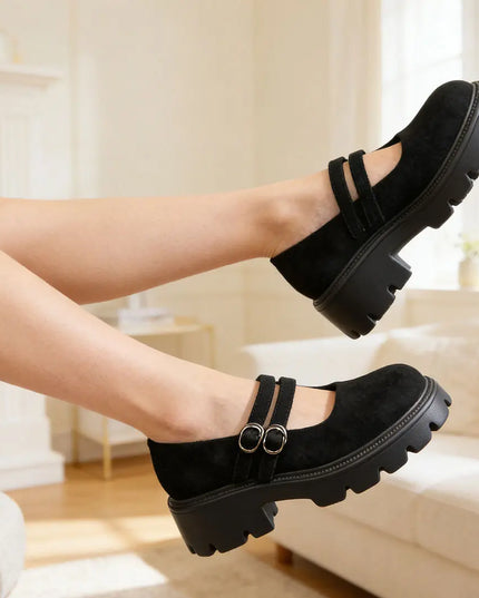 Pantofi casual de dama,Din piele ecologica intoarsa,P1253, Negru OEM