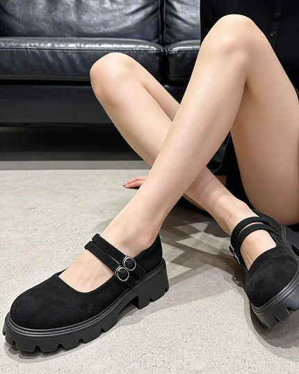Pantofi casual de dama,Din piele ecologica intoarsa,P1253, Negru OEM