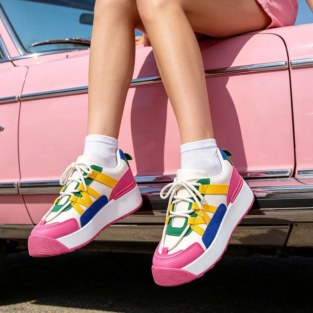 Pantofi sport de dama,Din Piele ecologica,D1316,Fucsia OEM