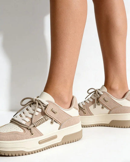 Pantofi sport de dama , Cu Piele ecologica, 1281,Kaki OEM