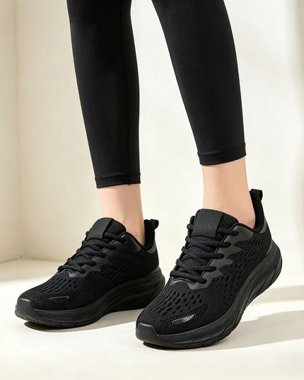 Pantofi sport de dama,usori,din material textil,0144,Negru OEM