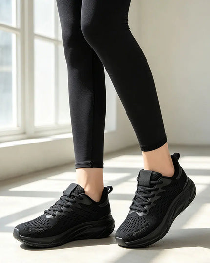 Pantofi sport de dama,usori,din material textil,0144,Negru OEM