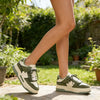 Pantofi sport de dama , Cu Piele ecologica, 1281,Verde