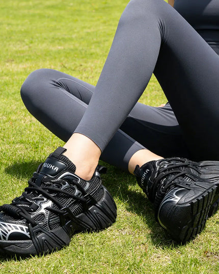 Pantofi sport De dama,cu insertii de plasa,D1383,Negru OEM