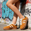 Pantofi sport de dama , din piele ecologica intoarsa,1292,Galben,