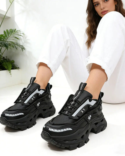 Pantofi sport De dama ,Usori, Cu Piele ecologica, 1277, Negru OEM