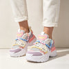 Pantofi Sport De Dama,cu insertii de plasa,D1392,Multicolori