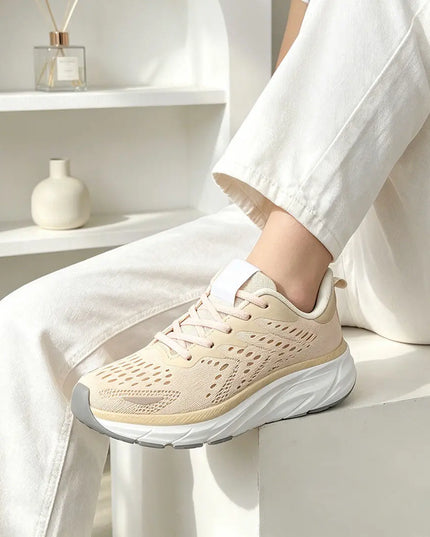 Pantofi sport de dama, 0144, usori, din material textil, Bej OEM