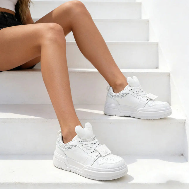Pantofi sport de dama , Cu Piele ecologica, 1279, Alb OEM
